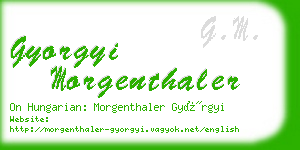 gyorgyi morgenthaler business card